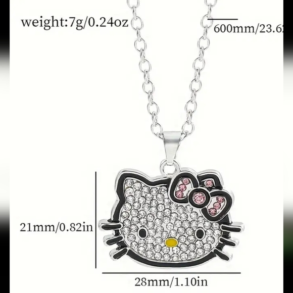 Hello Kitty rhinestone necklace! 🐱🎀 - Picture 3 of 3